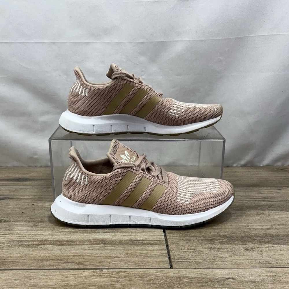 Adidas Swift Run Ash Pearl Metallic Gold Pink Sneakers CG6130 Womens 8.5